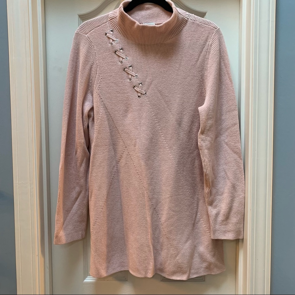 Pink Laces Sweater from Zynergy by Chico's (M)